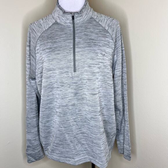 Greg Norman 1/4 Zip Pullover Sweater Medium Men Gray Performance Golf Sweatshirt - Picture 1 of 8